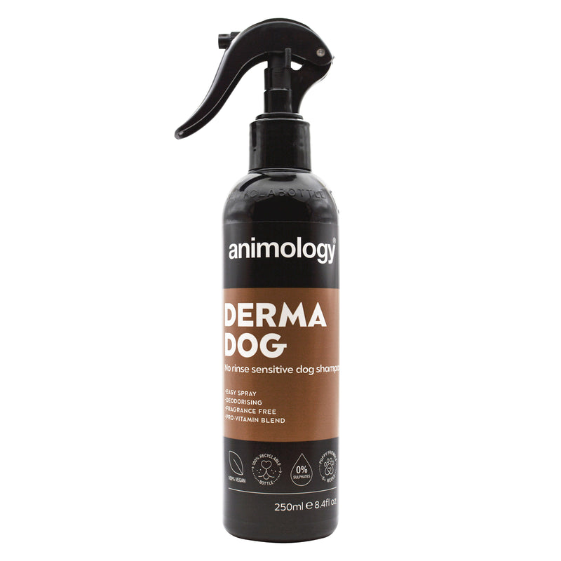derma dog no rinse dry shampoo spray