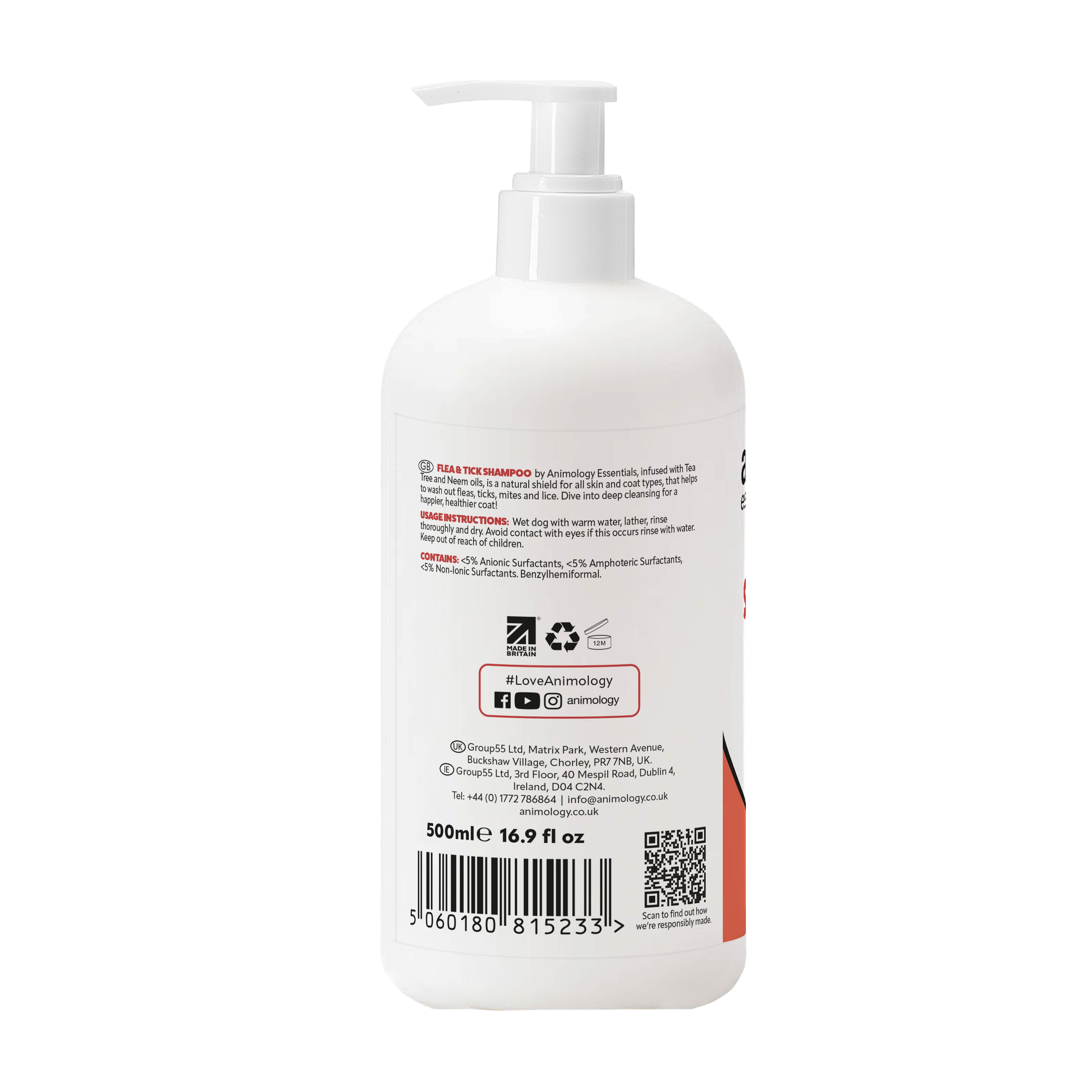 Essentials Flea & Tick Shampoo 500ml