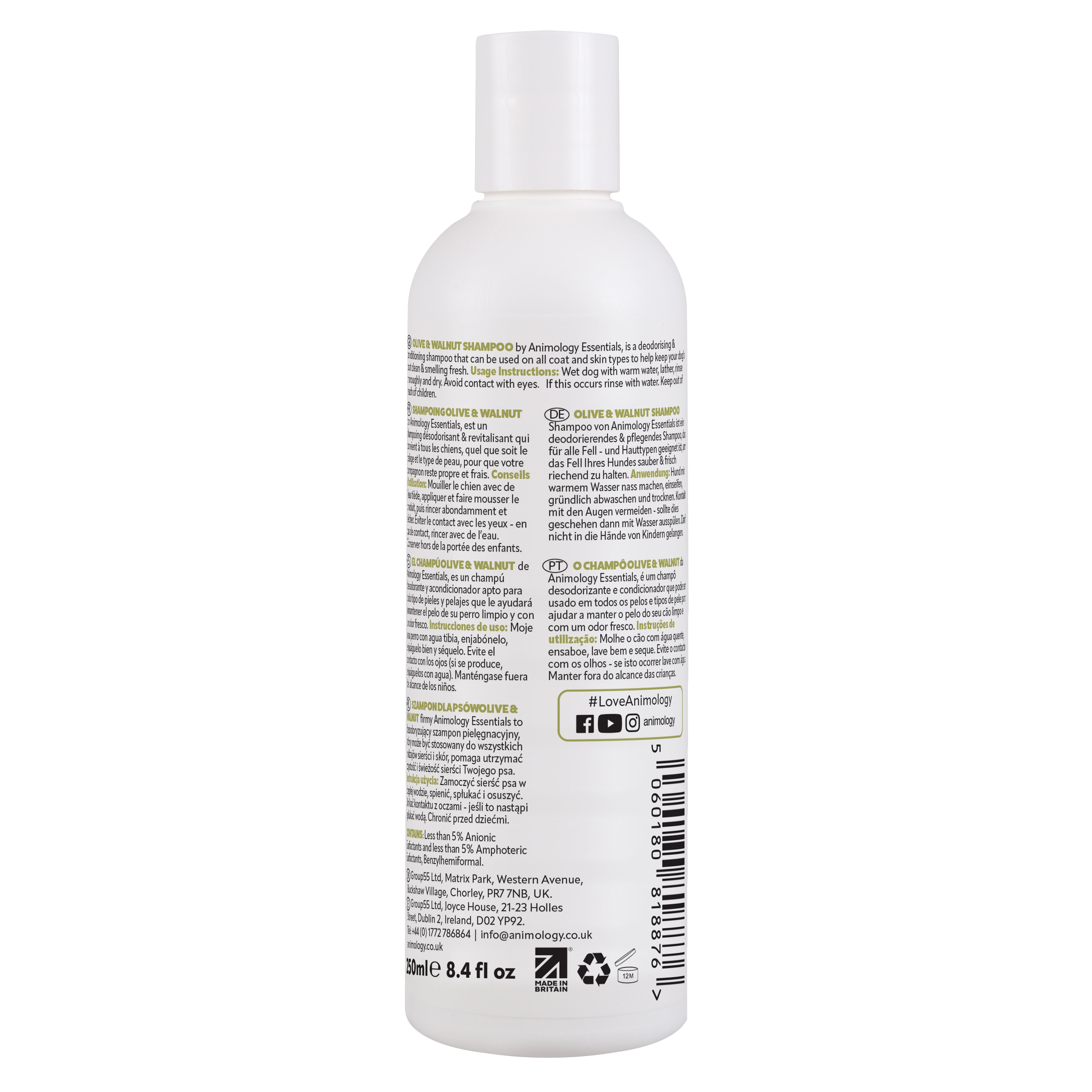 Essentials Olive & Walnut Shampoo 250ml