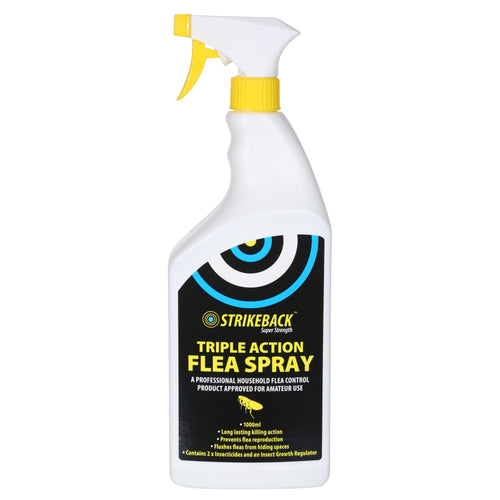 Strikeback Triple Action Flea Killer Trigger Spray, 1 Litre